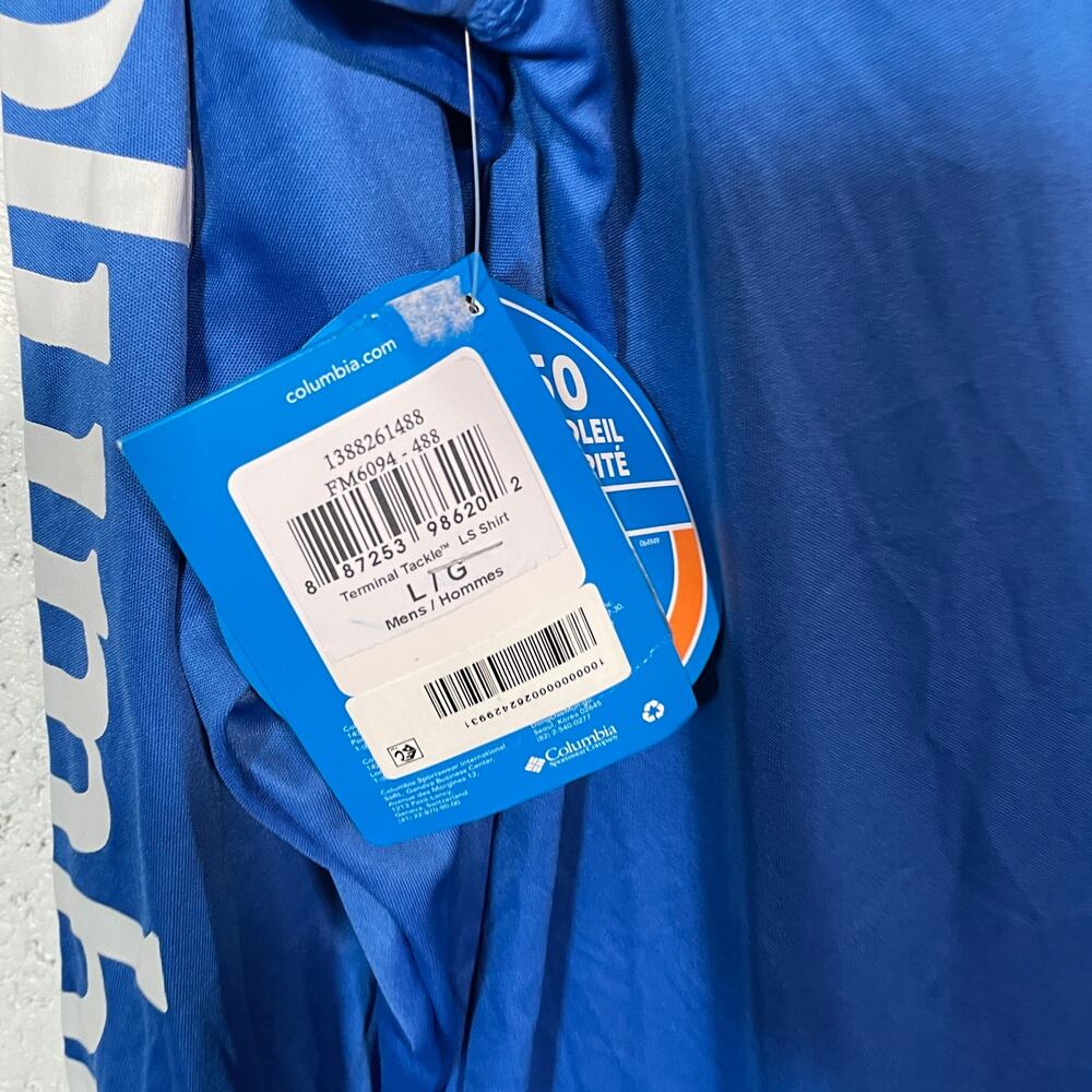 Columbia Sportswear Mens Terminal Tackle Shirt  Blue Large - Picture 3 of 7